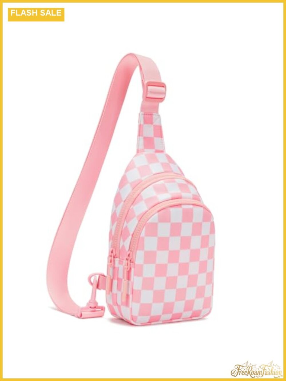 Water Resistant Plaid Sling Bag Crossbody Fanny Pack Adjustable Strap